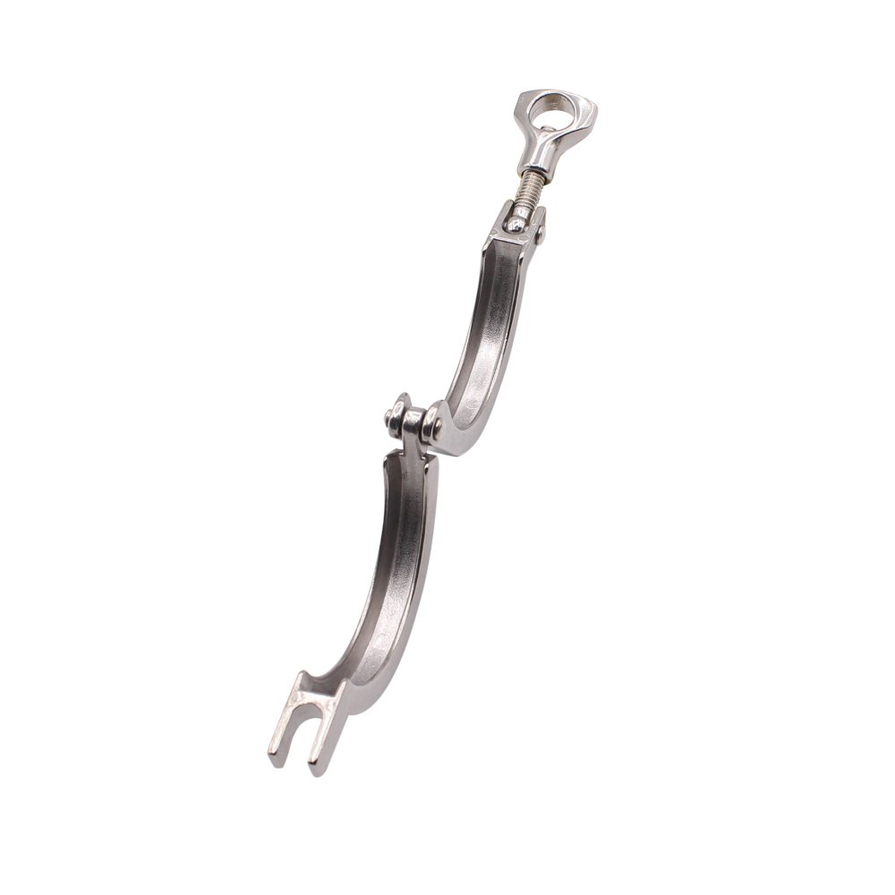 DERNORD 304 Stainless Steel Heavy Duty Tri Clamp with Wing Nut - 2 Inch Single Pin Ferrule TC Fitting (Pack of 5) for Brewing, Dairy, Food Processing & Pharmaceutical Industries