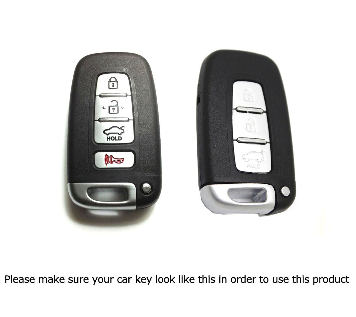 Exact Fit Glossy White Remote Smart Key Shell Cover for Hyundai Kia - Durable Protection & Stylish Upgrade for Car Keys (Perfect for Everyday Use & Travel)
