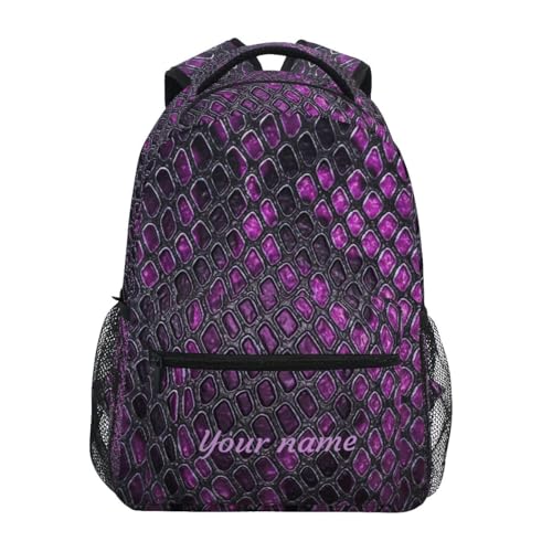 Purple Black Snake Skin Print