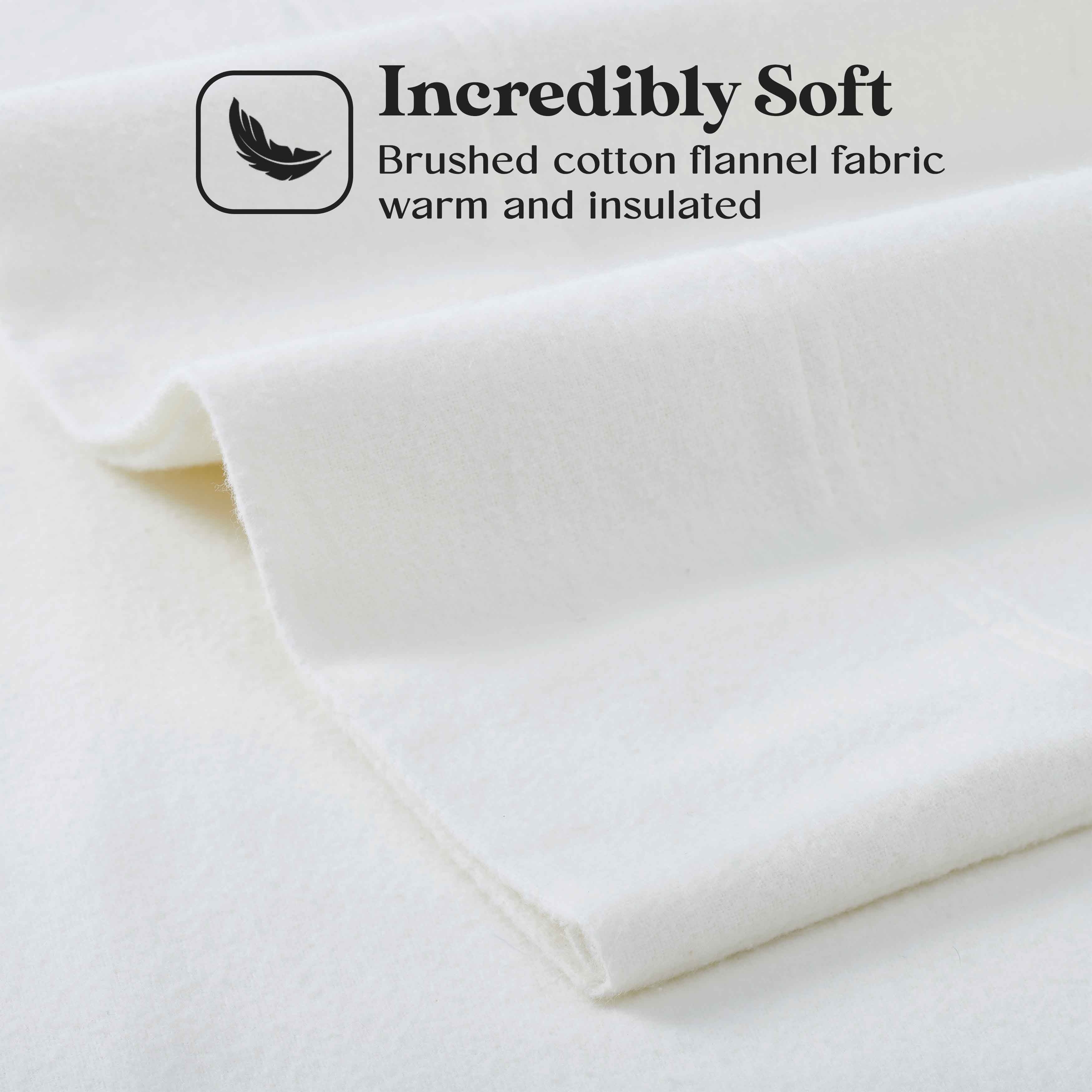 Premium Rome Flannel Cotton Solid Brushed Pillowcase Set of 2 - Ultra Soft & Cozy Bedding for Winter Nights - Perfect for Master Bedroom, Guest Room & Cold Weather Comfort