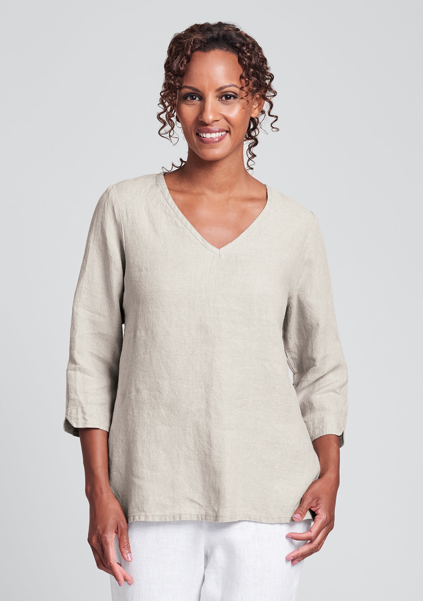 V-Neck Linen Pullover Shirt for Men & Women | Breathable & Lightweight Summer Top | Perfect for Casual Outings, Beach Wear & Travel