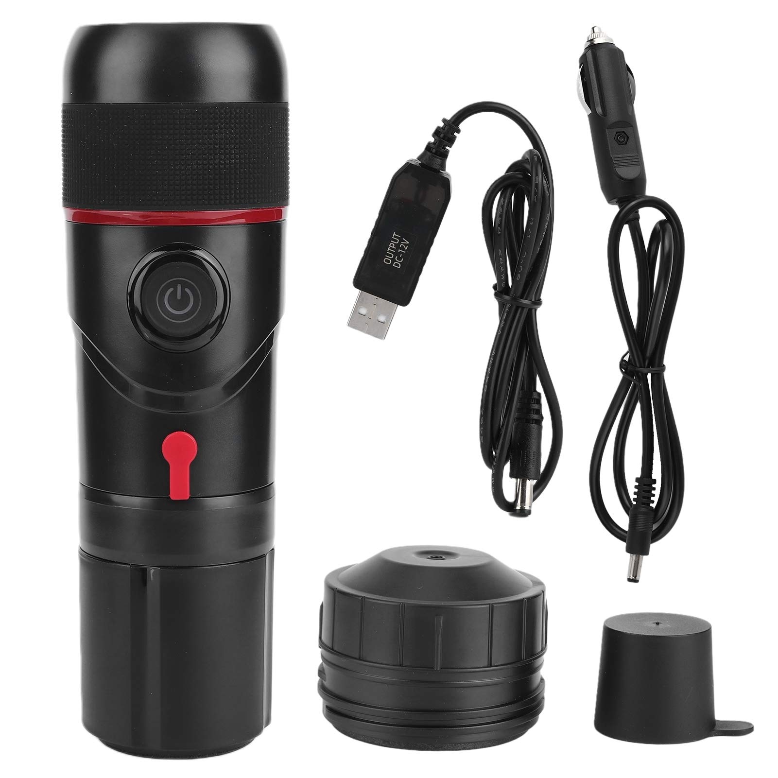 Portable USB Espresso Maker with Heating Function - 60ml Mini Coffee Machine for Travel, Camping, Office & Home Use - Compatible with 12V Cigarette Lighter & USB Power - Perfect for Outdoor Adventures & Daily Coffee Fix