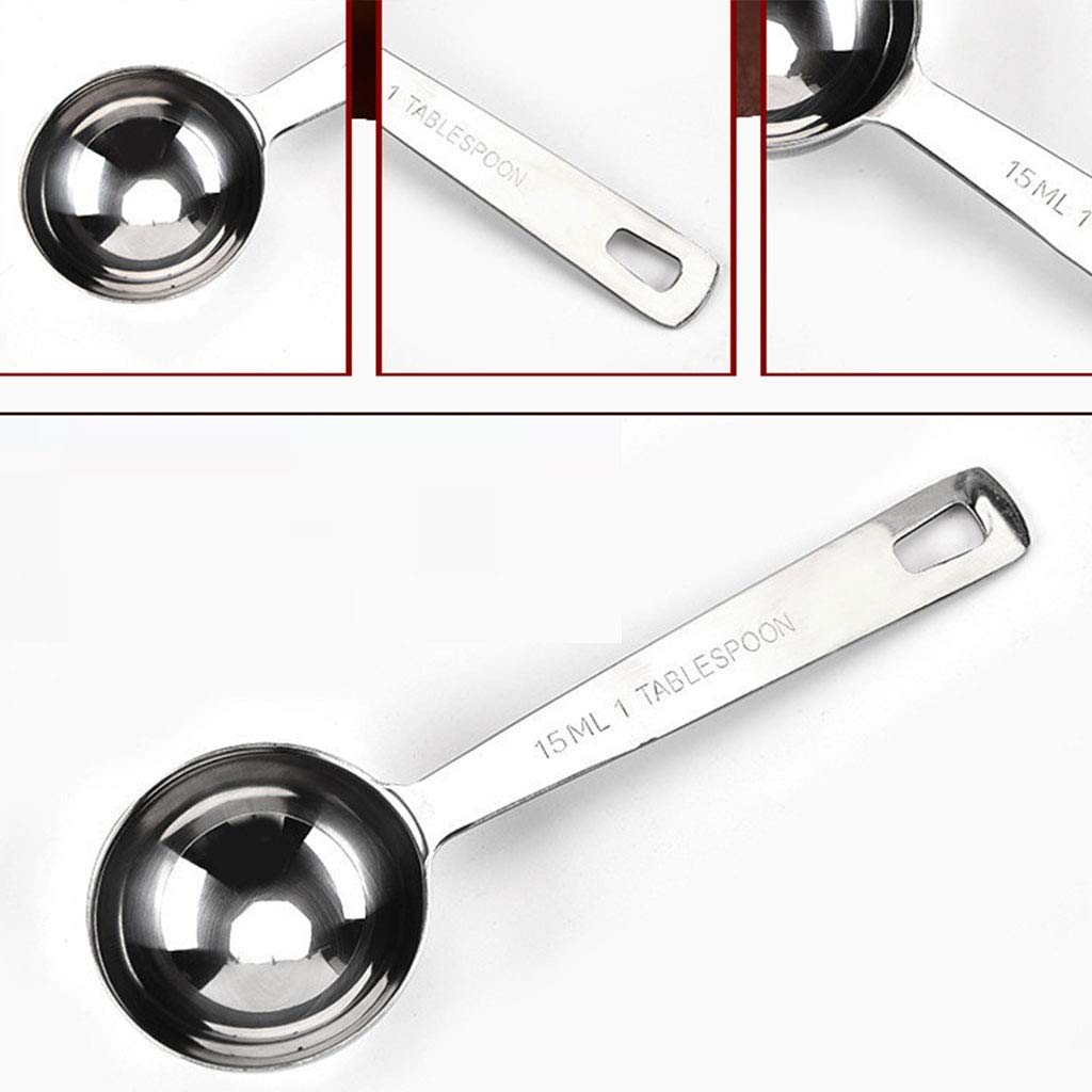 Premium 5-Piece Stainless Steel Measuring Spoon Set with Clear Markings - Perfect for Baking, Cooking, and Meal Prep | Accurate Kitchen Measuring Tools for Dry & Liquid Ingredients