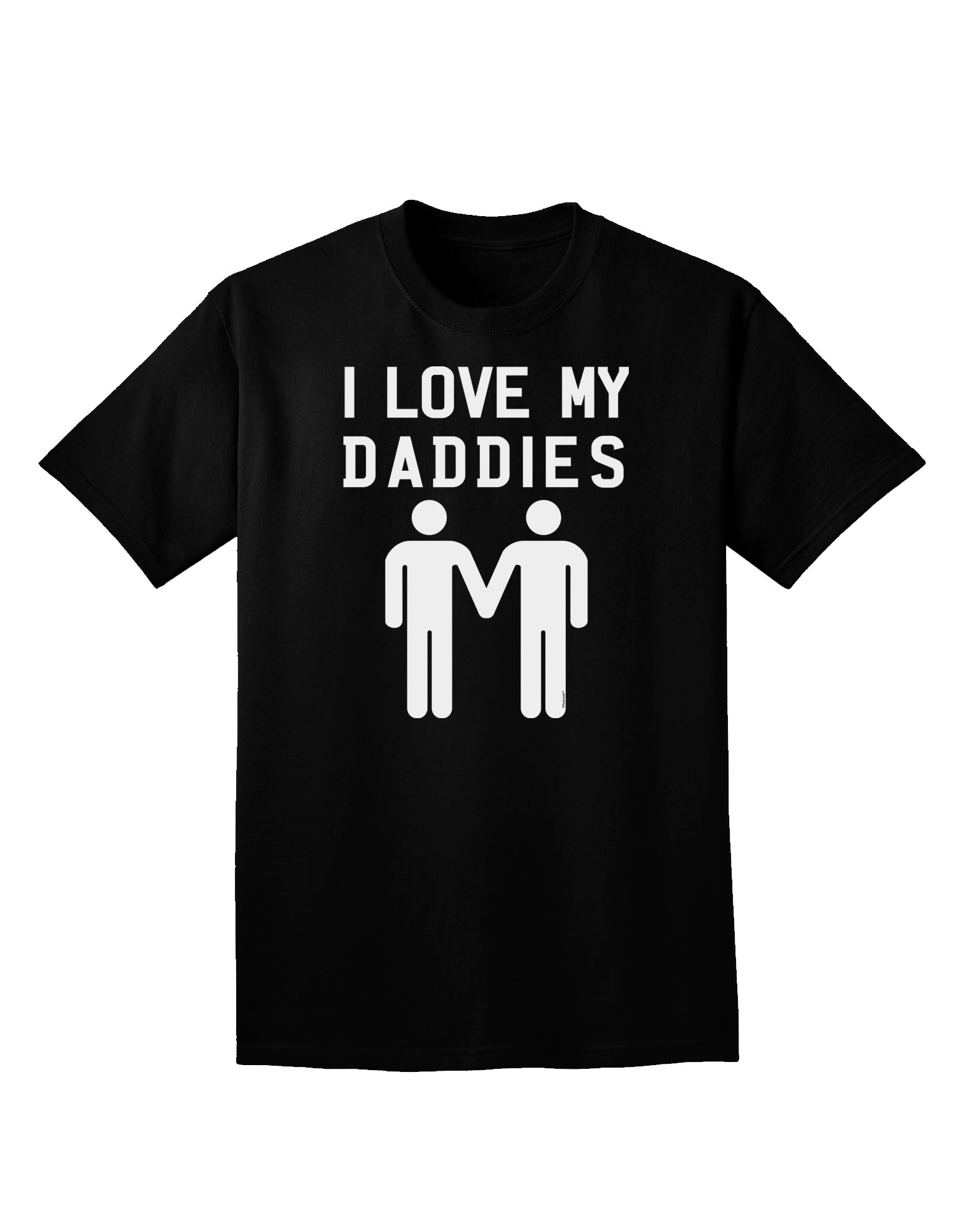 I Love My Daddies Pride T-Shirt - Gay Fathers Dark V-Neck Tee for LGBTQ+ Couples & Supporters - Perfect for Pride Events, Father's Day & Family Gatherings