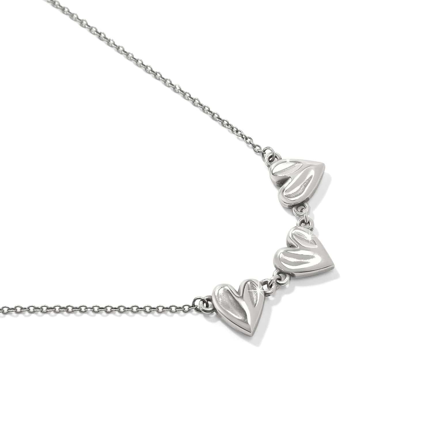 Cascade Heart Trio Necklace - Elegant Layered Gold Pendant Necklace for Women | Perfect for Valentine's Day, Anniversary & Everyday Wear