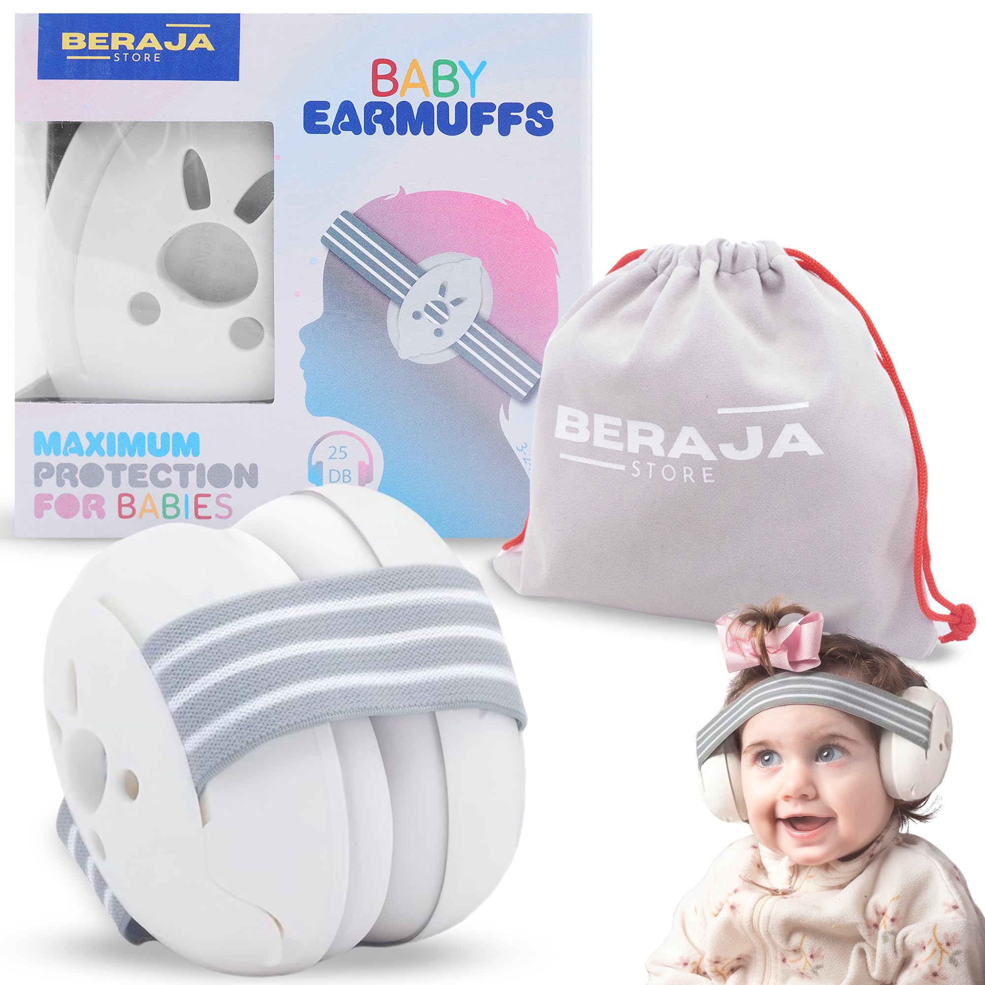 Baby Noise Cancelling Headphones - Soft Ear Muffs for Hearing Protection & Comfort - Perfect for Airplane Travel, Loud Events & Sensory Sensitivity