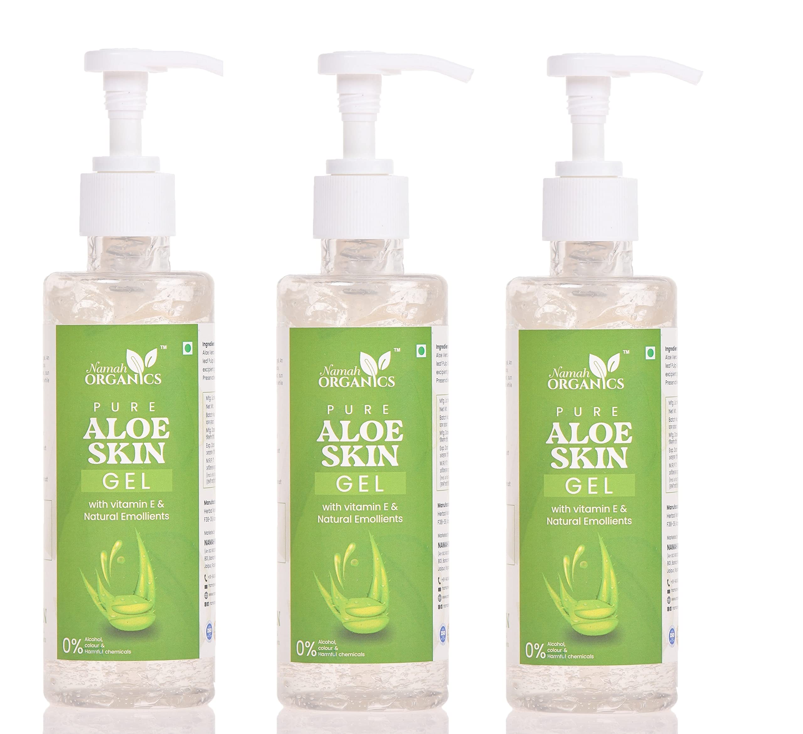 Organic Aloe Vera Gel for Skin & Hair Care - 400g (Pack of 2) | Hydrating Moisturizer, Sunburn Relief, Scalp Treatment | Perfect for Daily Skincare & After-Sun Care