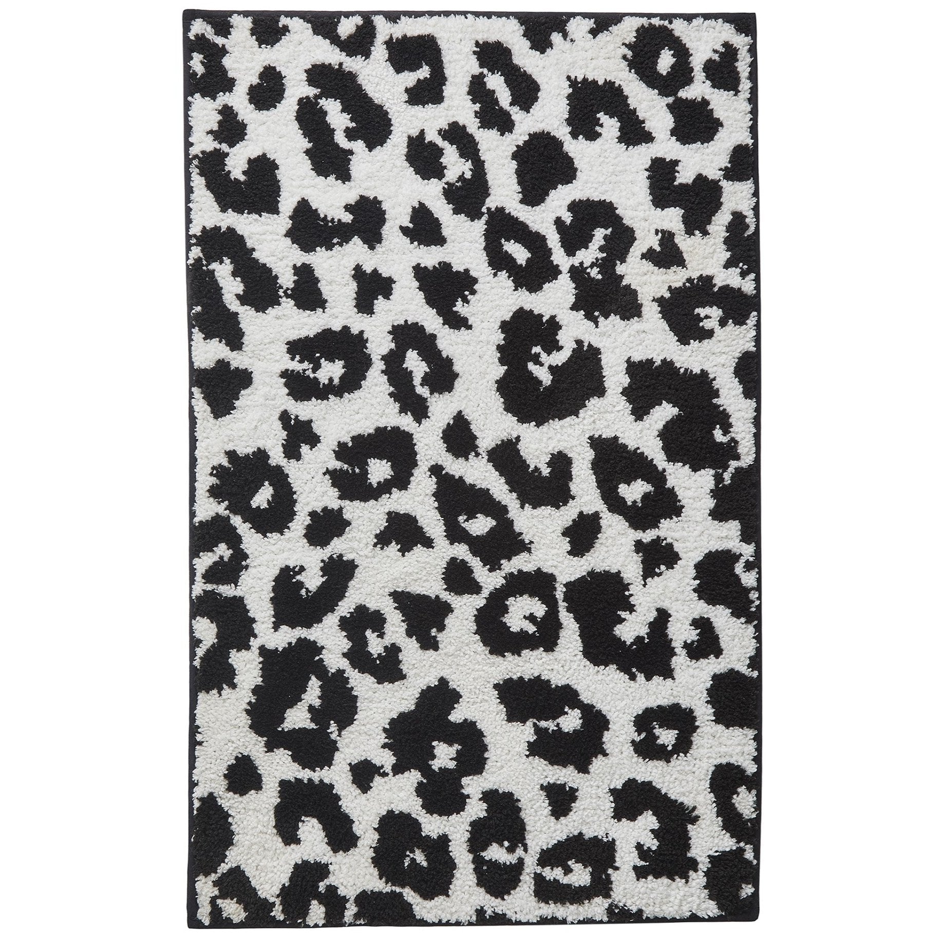 Premium Fusion Animal Print Bath Mat - Soft Non-Slip Bathroom Rug for Kids & Adults - Black - Perfect for Bathroom, Shower, and Vanity Areas