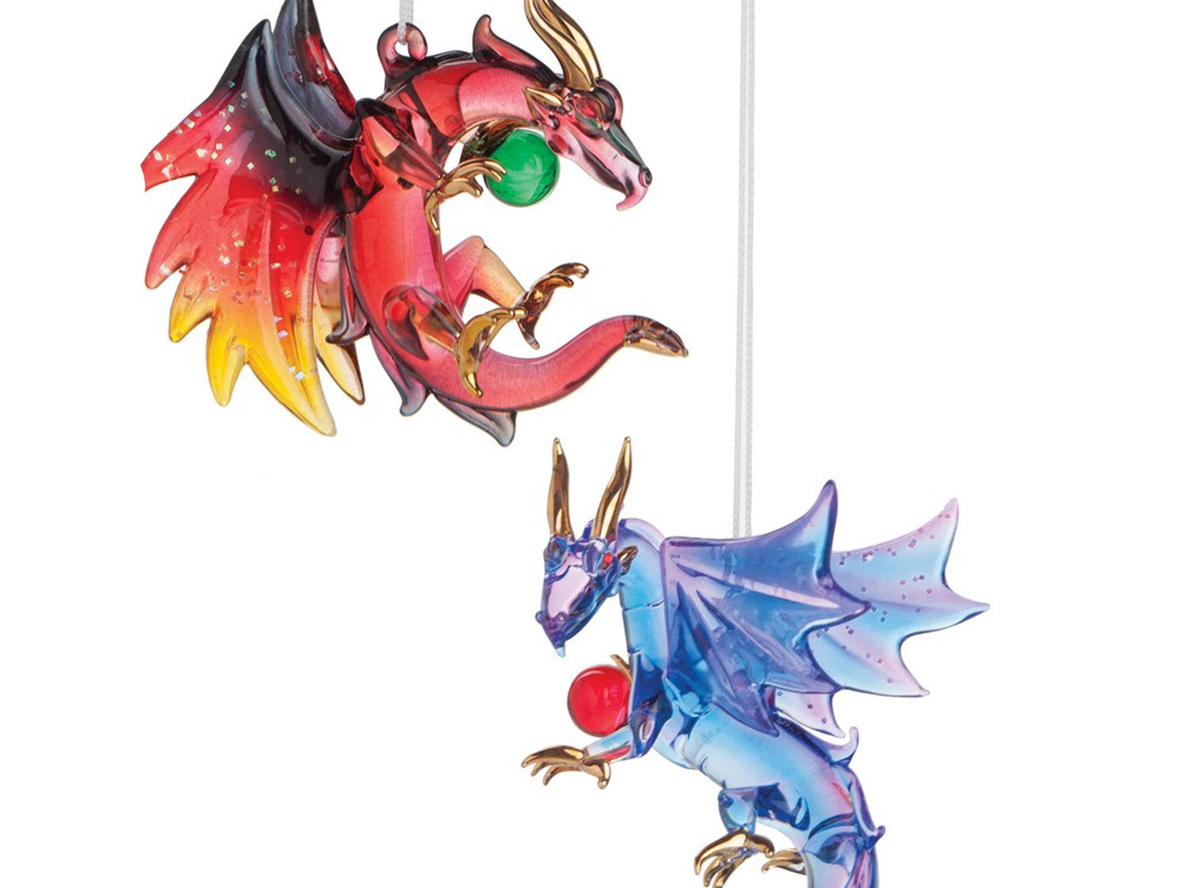 Gallerie II Wicked Dragon Christmas Ornament Set of 3 - Unique Holiday Tree Decorations for Xmas, Halloween & Fantasy Themed Parties | Perfect for Home, Office & Gift Giving