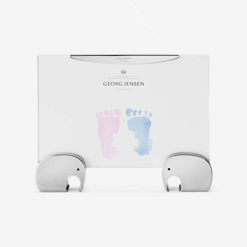 Georg Jensen Elephant Picture Frame - Elegant Silver Photo Frame for Home & Office Decor - Perfect for Displaying Family Photos, Artwork, and Memories