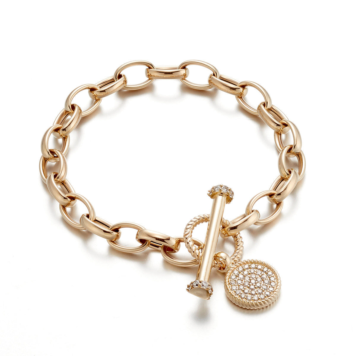 Elegant Diamond Charm Bracelet for Women - 14K Gold Plated Dainty Jewelry Gift for Her - Perfect for Anniversaries, Birthdays & Special Occasions