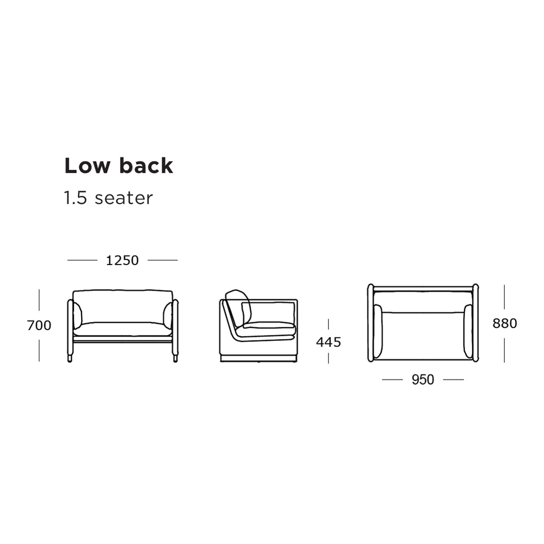 Comfortable Low Back Lounge Chair - Modern Accent Chair for Living Room, Bedroom & Office - Perfect for Relaxing, Reading & Lounging