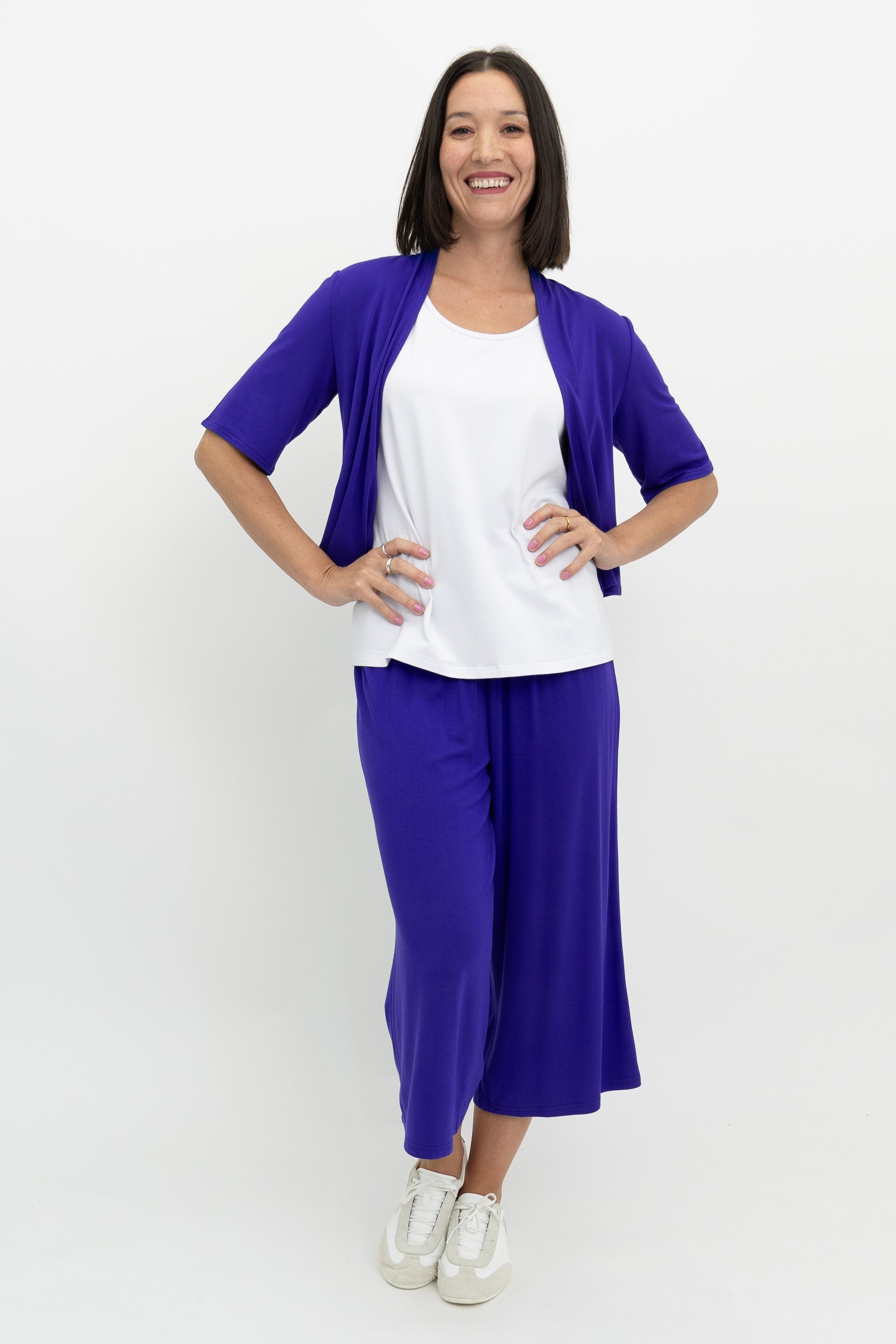 Doda Jacket for Women - Soft Bamboo Fabric, Lightweight & Breathable, Violet Purple Color - Perfect for Outdoor Hiking, Travel & Casual Wear