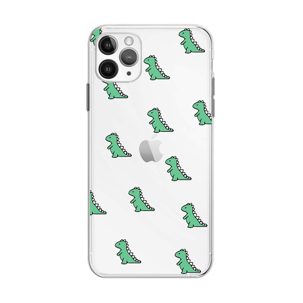 Durable Funny Dinosaur TPU Case for iPhone 12 Pro Max (6.7 Inch) - Cute Cartoon Animal Design Clear Protective Cover | Perfect for Daily Use, Office & School Accessories