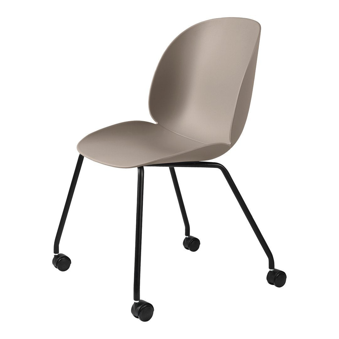 Ergonomic Beetle Meeting Chair with 4 Legs & Smooth-Rolling Casters - Unupholstered Office Chair for Conference Rooms, Home Offices & Workspaces