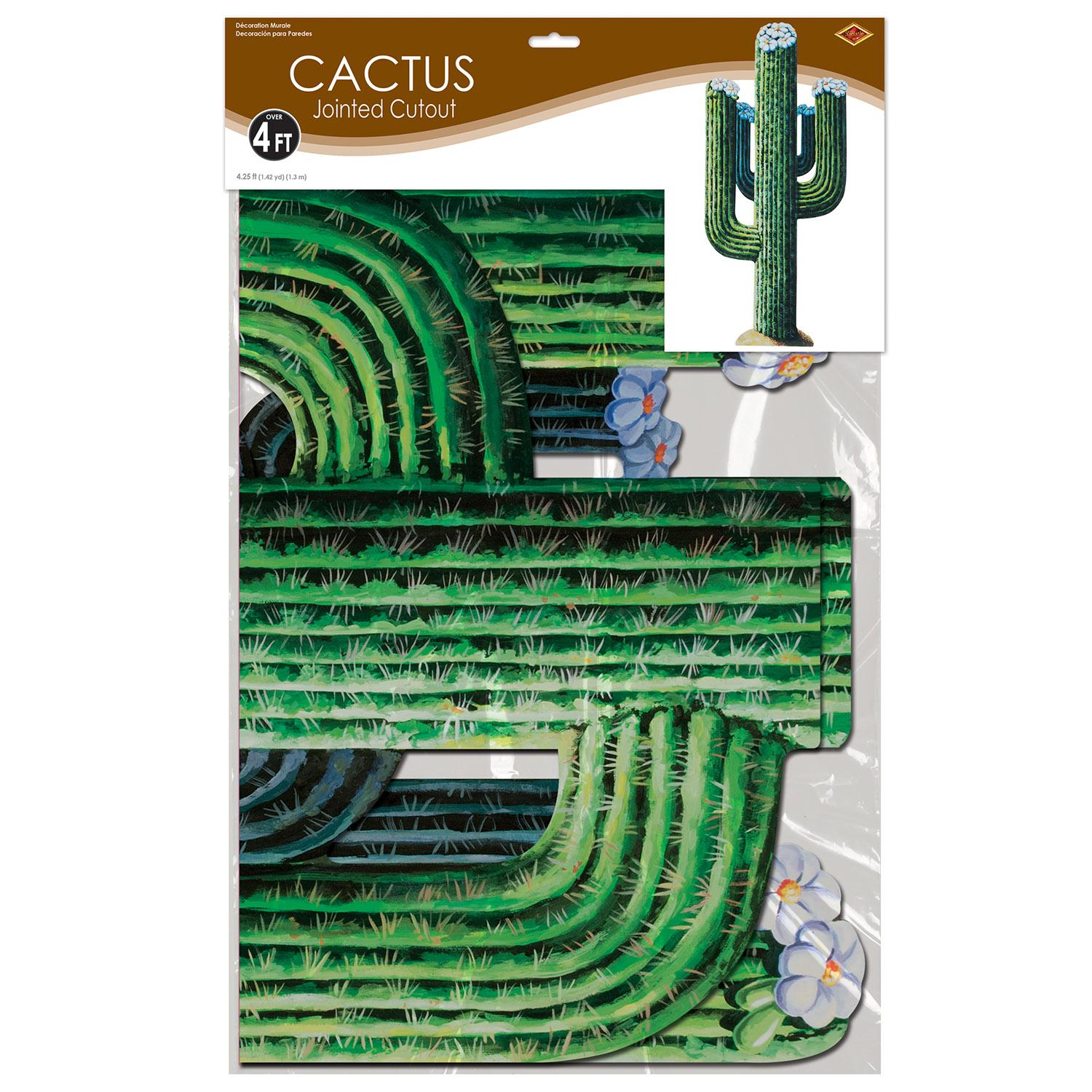 12 Pack Beistle Jointed Cactus Party Decorations - Colorful Hanging Cactus Cutouts for Cinco de Mayo, Summer BBQ, and Western Theme Parties