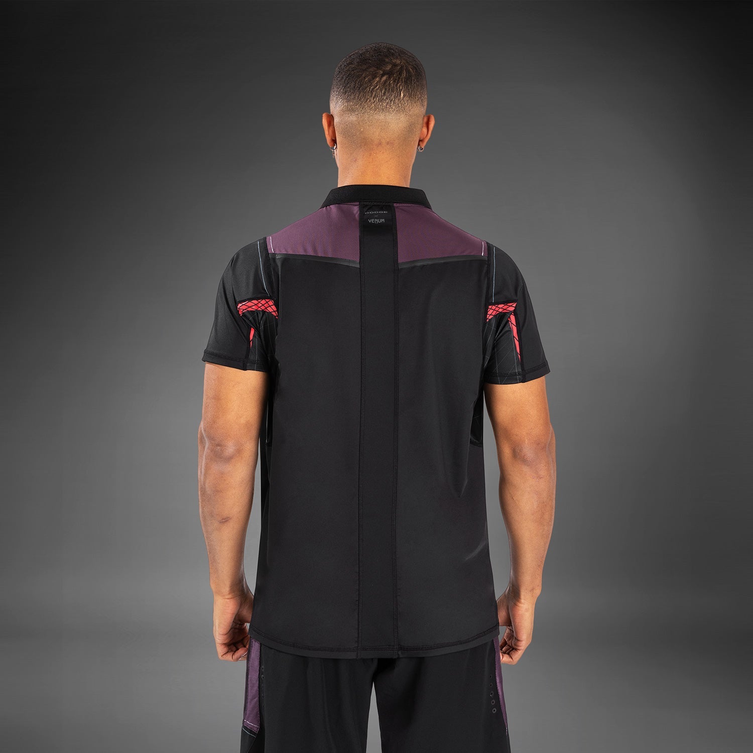 Venum x Dodge Banshee Men's Dry Tech Polo Shirt - Moisture Wicking, Breathable & Lightweight - Black - Perfect for Gym, Training & Casual Wear