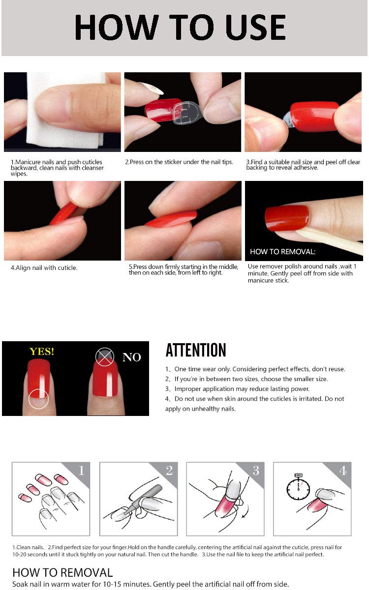500pcs Clear Short Square Fake Nails - Full Cover Acrylic Nail Tips for Women, DIY Nail Art & Salon Manicure - Perfect for Everyday Wear, Parties & Special Occasions