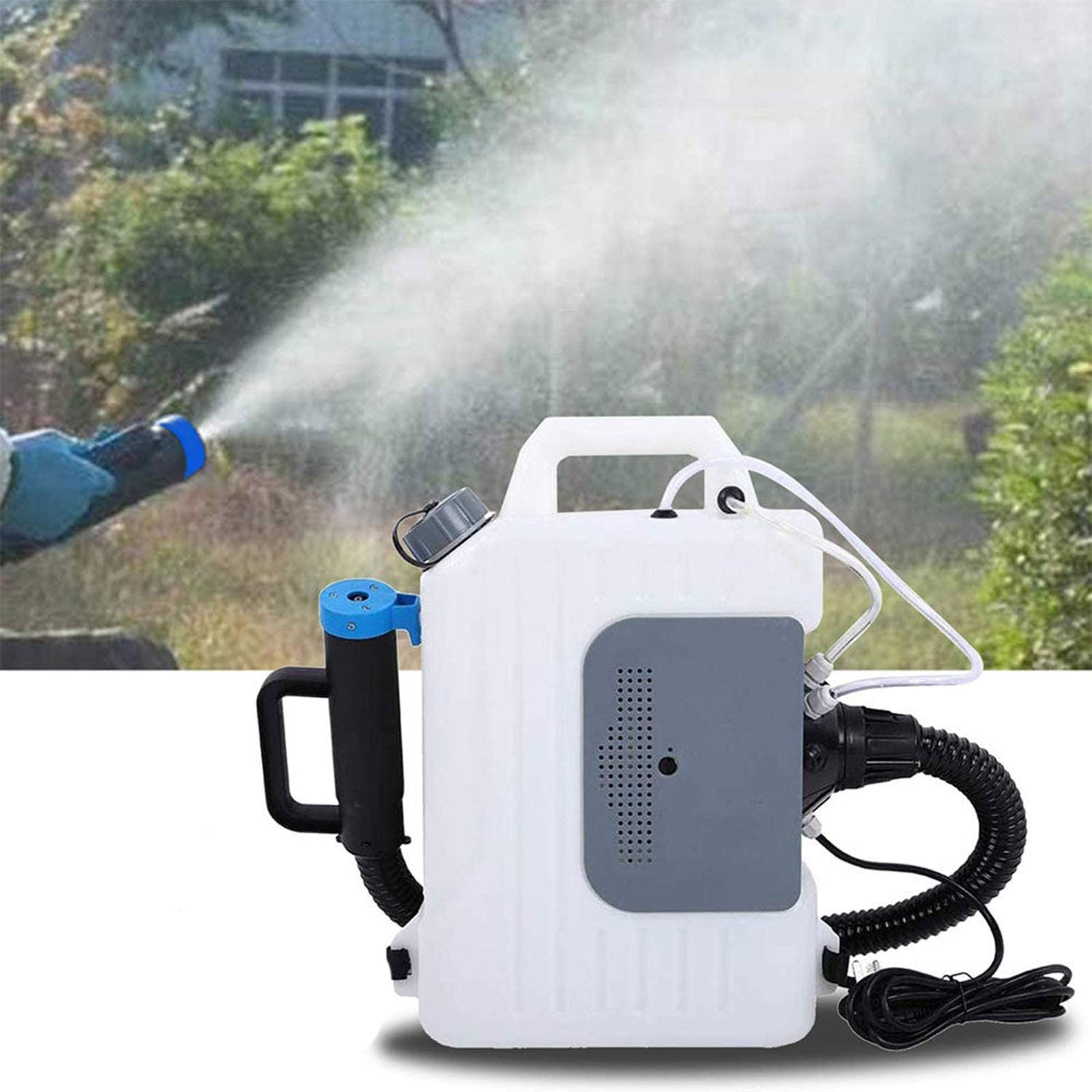HPDOM Electric ULV Sprayer Fogger Backpack - 10L Portable Cold Fogging Machine for Disinfection, Ultra Low Volume Sprayer Atomizer (110V-220V) - Ideal for Indoor & Outdoor Pest Control, Sanitization, and Agricultural Use