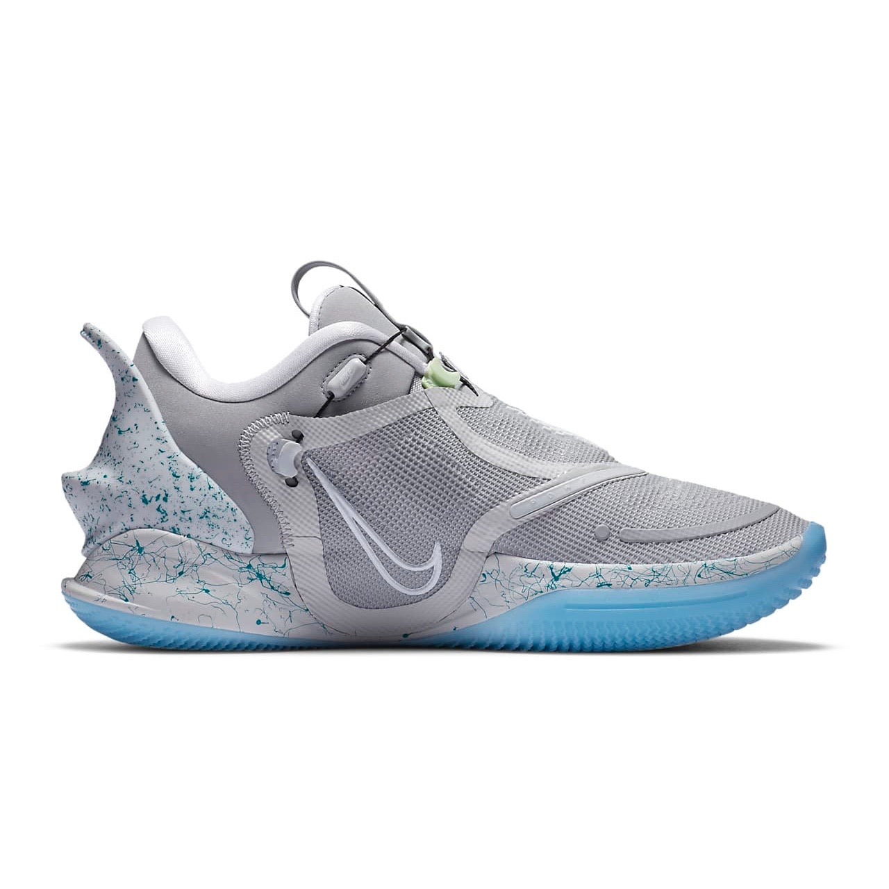 Nike Adapt BB 2.0 Self-Lacing Basketball Shoes - AU Size, Wolf Grey & White Colorway - Perfect for Basketball Games, Training & Streetwear Fashion