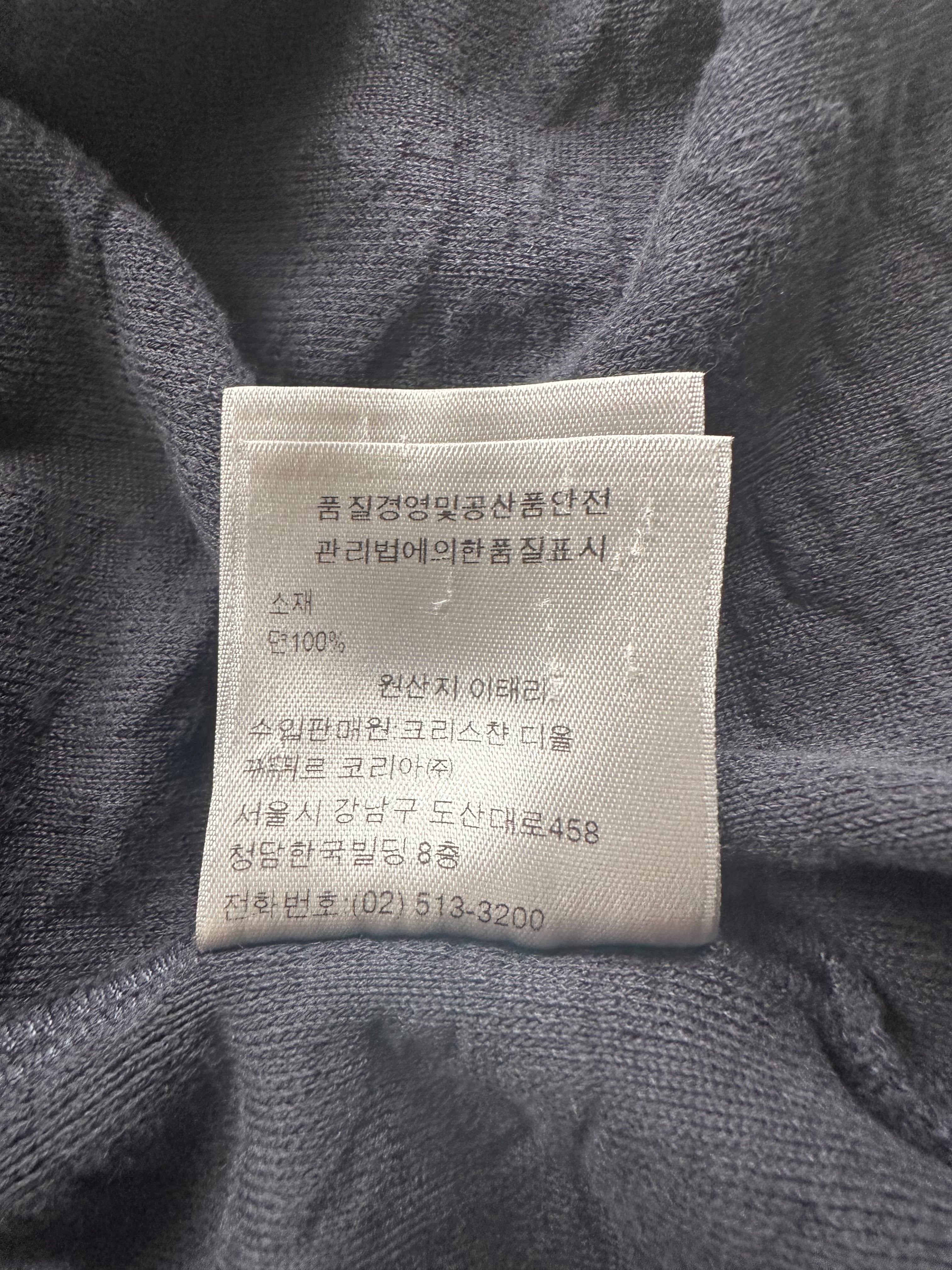 Dior Navy Oblique Logo Cotton T-Shirt for Men - Casual Luxury Wear for Summer & Travel
