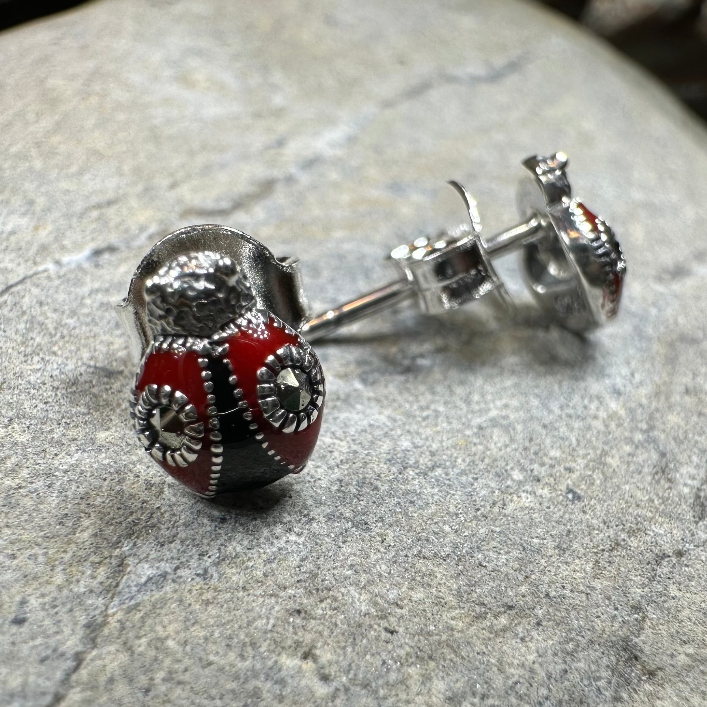 Lucky Ladybug Stud Earrings for Women - Cute Red & Black Jewelry Gift for Her - Perfect for Everyday Wear, Parties & Gifts