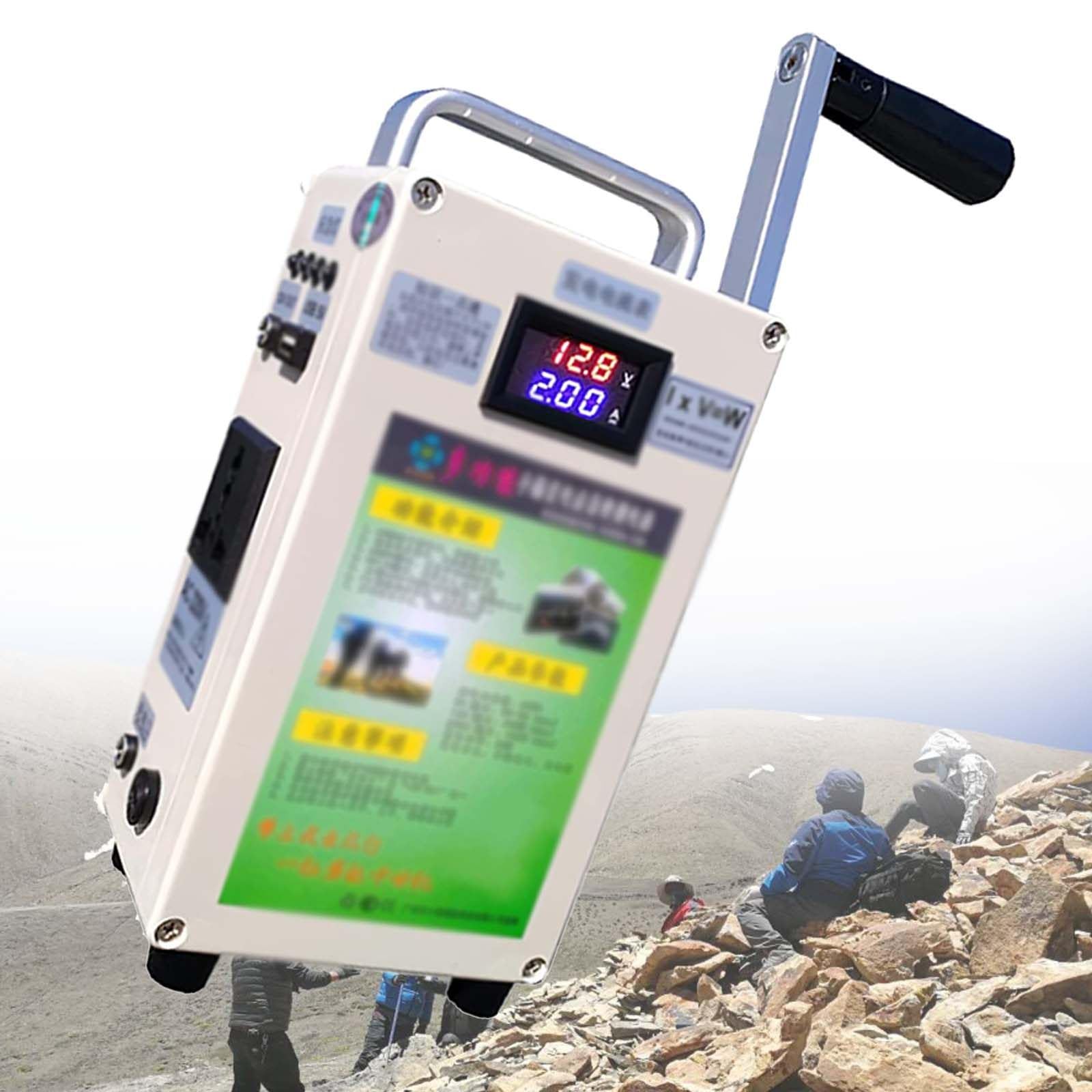 Hand Crank Generator - Portable Emergency Power Supply Charger for Camping, Outdoor, Survival - Charge Mobile Phones, Laptops, Tablets & USB Devices - Perfect for Power Outages, Hiking & Emergency Preparedness
