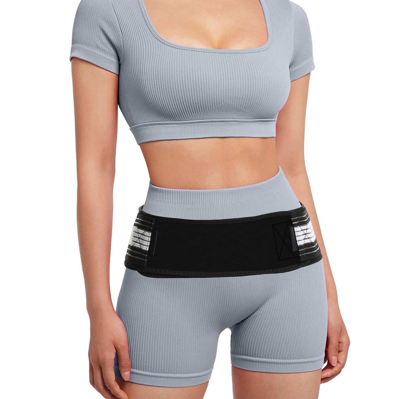 Lightweight Adjustable Back Brace for Lower Back Pain Relief - Sacroiliac Belt for Women & Men, Sciatica Support, Lumbar Spine & Hip Pain Relief - Perfect for Office Work, Sports & Daily Activities (Medium Size)