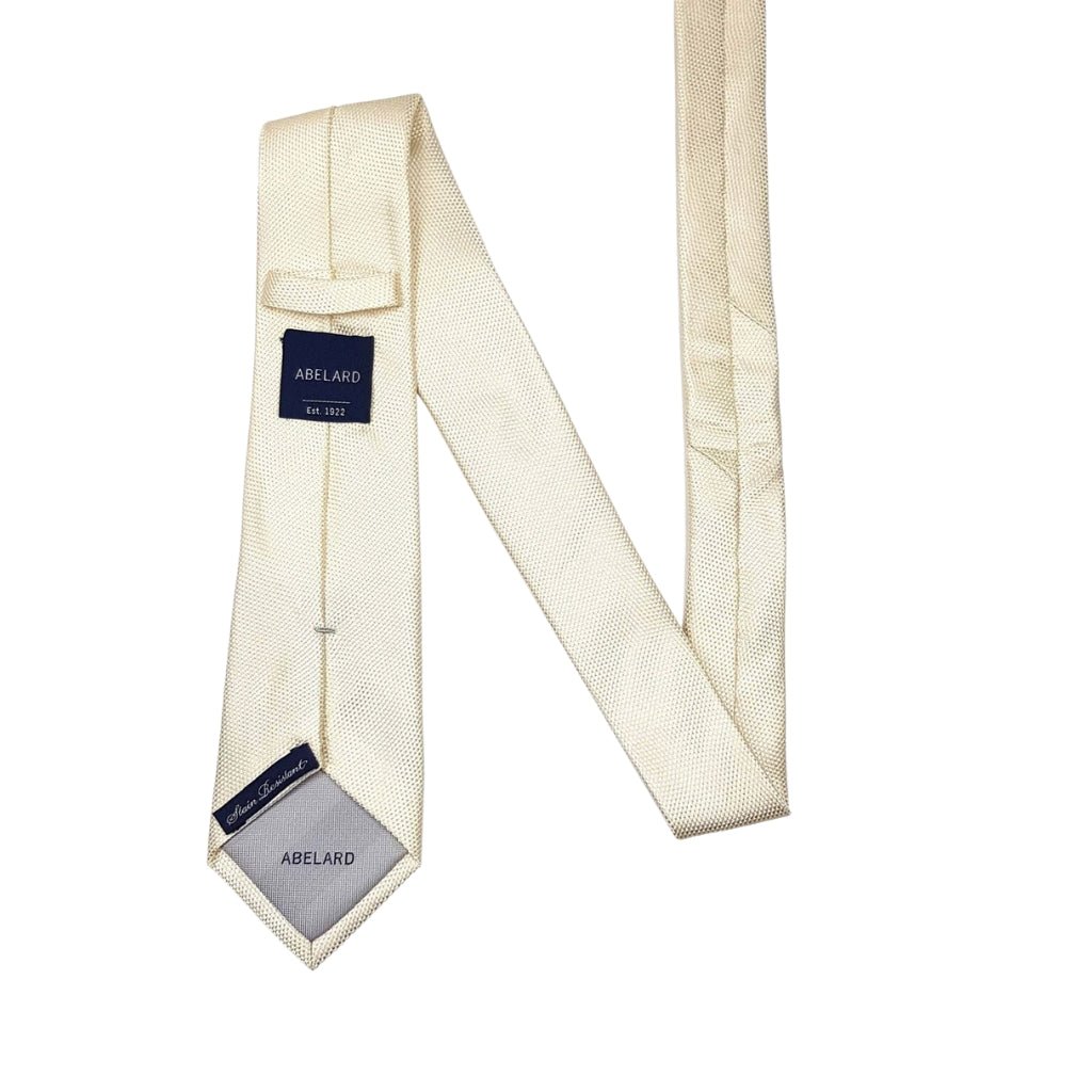 ABELARD Men's Ivory Necktie - Premium Silk Tie for Business, Wedding & Formal Occasions - Classic Elegant Dress Accessory for Office, Parties & Special Events
