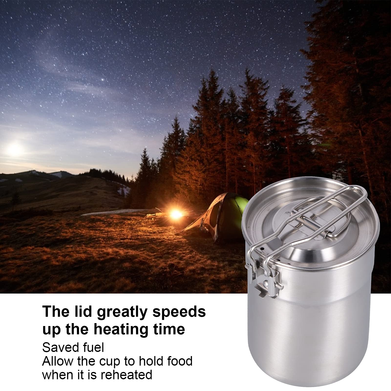 Portable Camping Coffee Pot - Lightweight Foldable Handle Outdoor Coffee Maker for Hiking, Backpacking & Travel | Perfect for Campfire Brewing and Outdoor Adventures