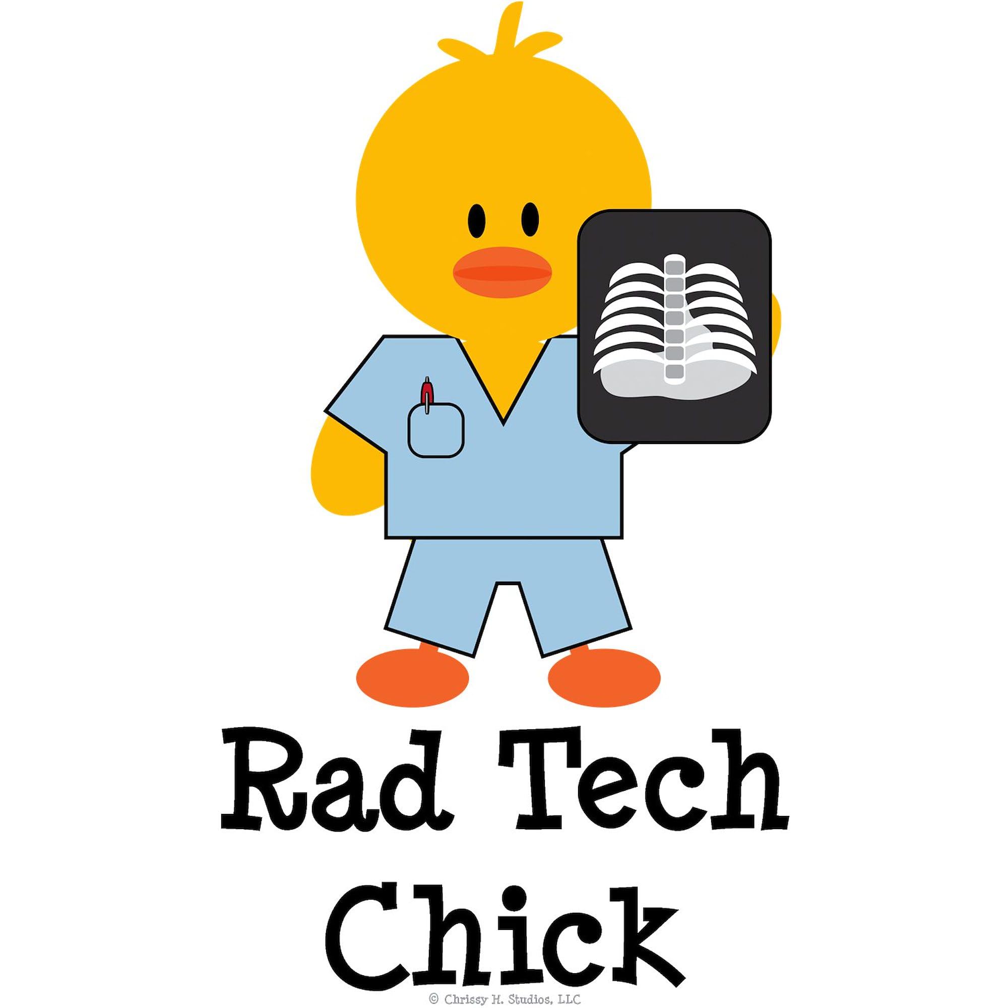 Rad Tech Chick Oval Sticker - Funny Medical Car Bumper Decal for Radiologists & X-Ray Technicians - Perfect for Cars, Laptops & Water Bottles