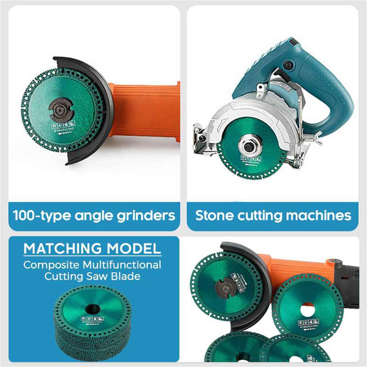 Diamond Cutting Saw Blade 2mm Ultra-Thin - 3 Pcs Composite Multifunctional Disc for Angle Grinder - Perfect for Tile, Glass, Ceramic & DIY Projects