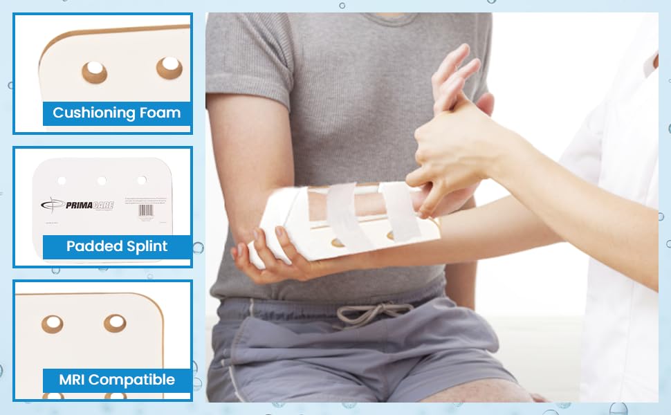 Primacare CSIS-5412 12-Inch Long Padded Cardboard Splints - Pack of 72 - First Aid Medical Supplies for Emergency, Sports Injuries & First Responders