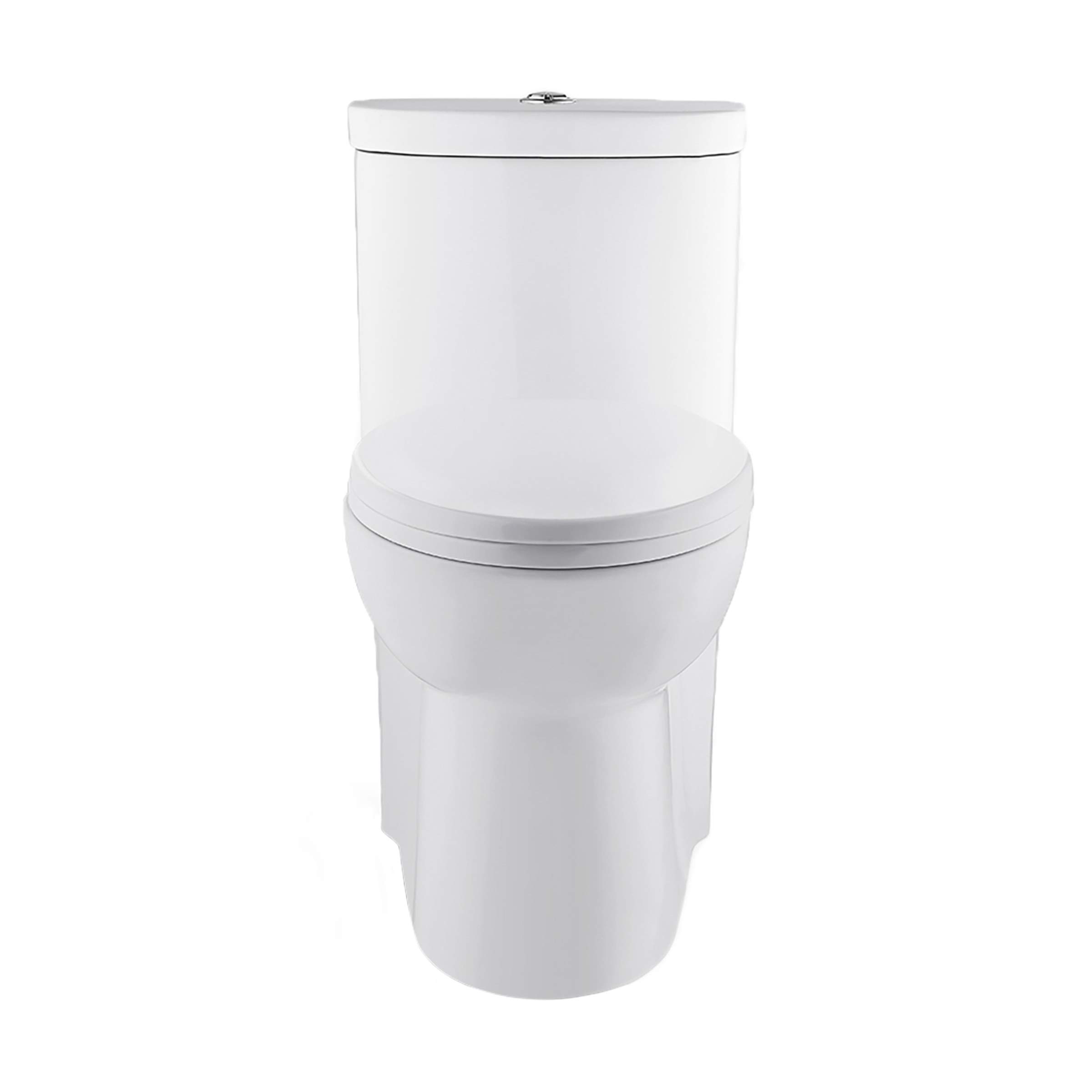 Swiss Madison SM-1T205 Sublime One Piece Elongated Toilet - Dual Flush 0.8/1.28 GPF, Water Efficient, Glossy White - Perfect for Modern Bathrooms & Eco-Friendly Homes