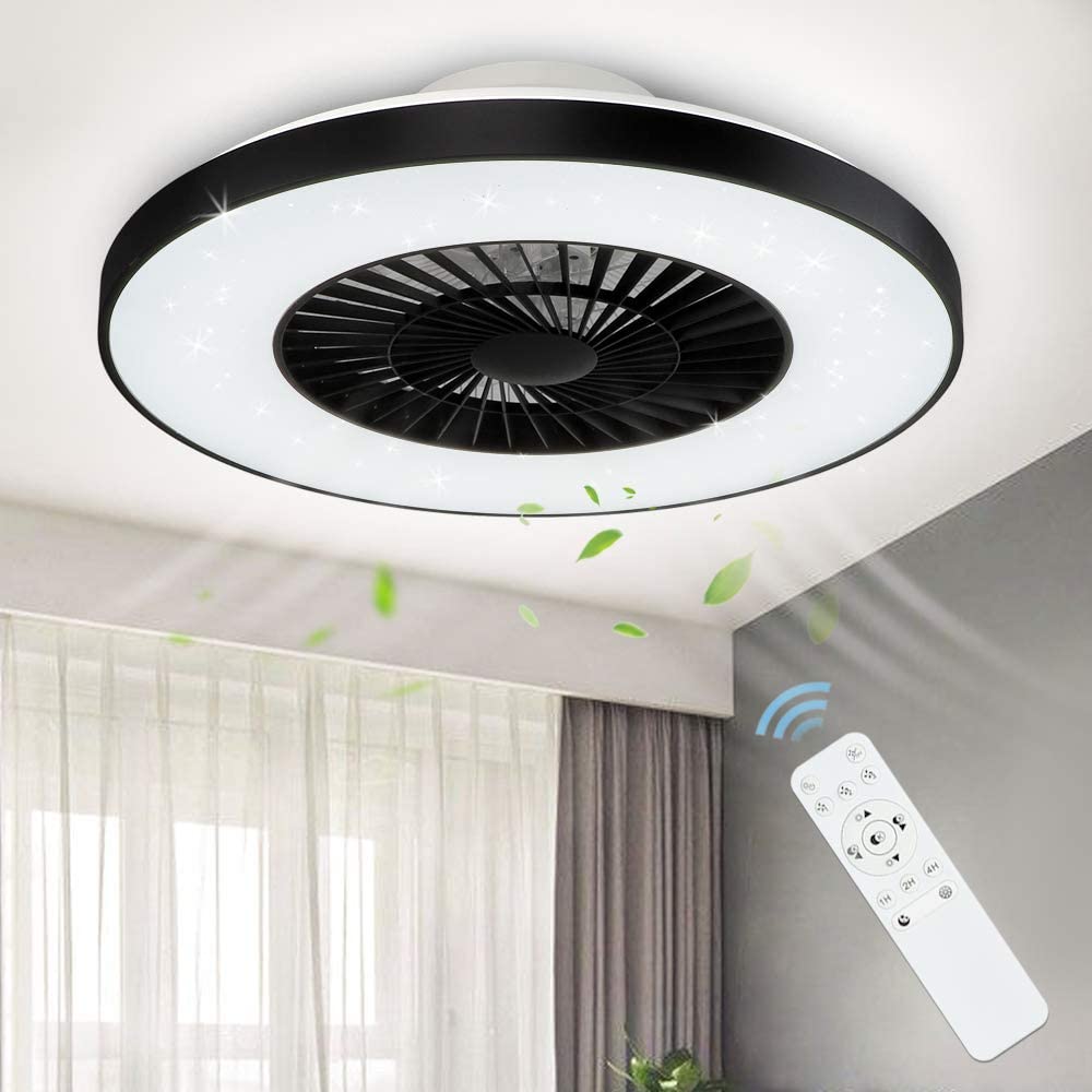 DLLT 18/22 Inch Flush Mount Ceiling Fan Remote Control Replacement - Infrared Starry Sky Fan Remote for Bedroom, Living Room & Nursery