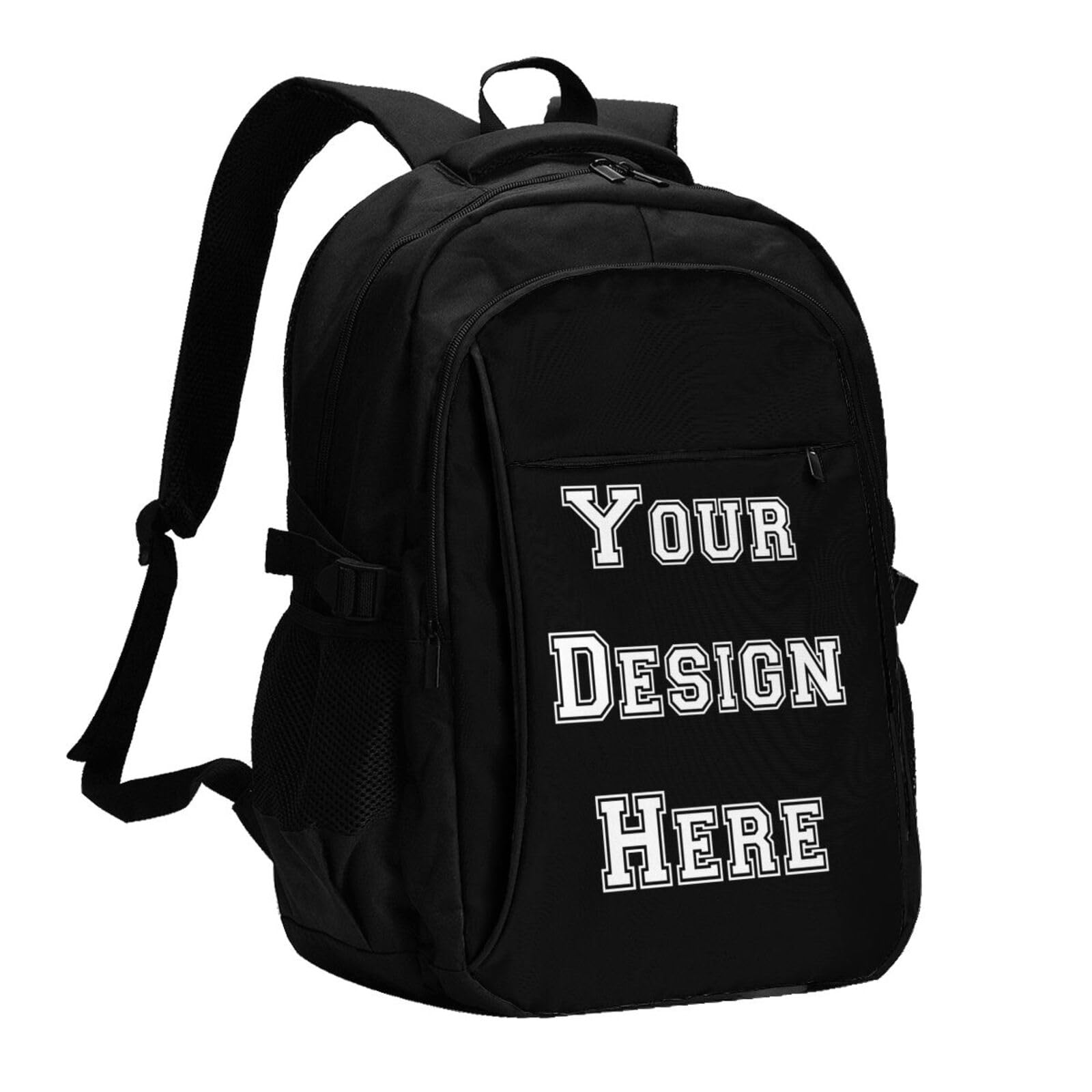 Custom Personalized Backpack with Large Capacity - Travel Laptop Bag for Work & School - Add Your Own Text/Photo/Logo - Extra Large Durable Design - Perfect for Commuting, College & Business Trips