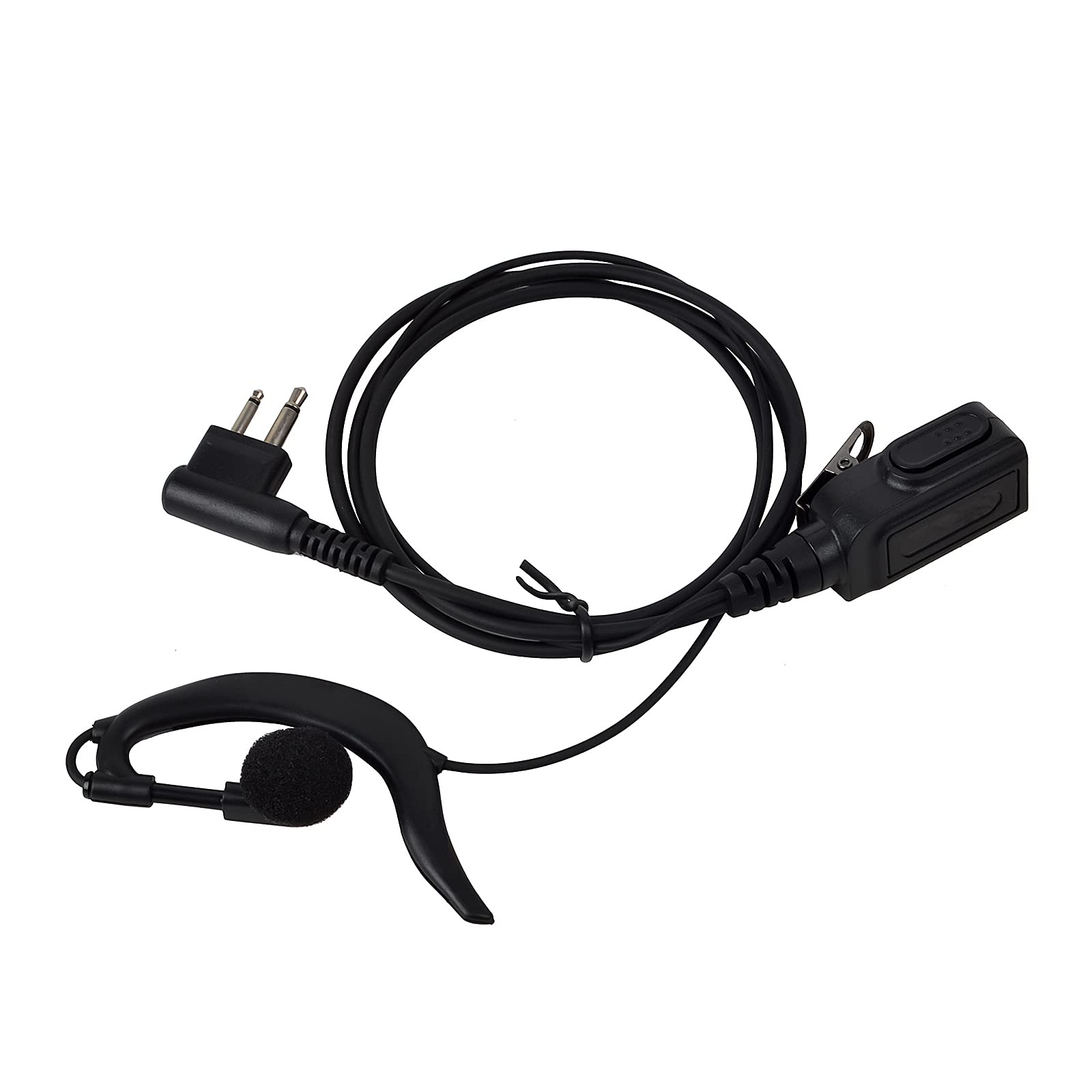 Professional HYS Security Bodyguard Earpiece with Microphone & PTT Button - G-Shape Covert Headset Compatible with Motorola DP1400 CP040 GP88 GP300 Two-Way Radios | Ideal for Security Guards, Event Staff & Law Enforcement