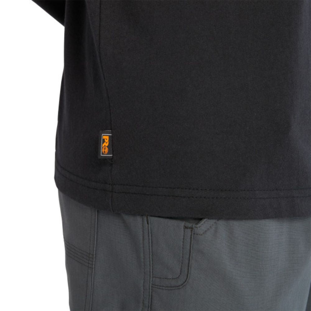 Timberland PRO Men's Core Logo Long Sleeve T-Shirt - Black | Durable Workwear & Casual Shirt for Construction, Outdoor & Everyday Wear