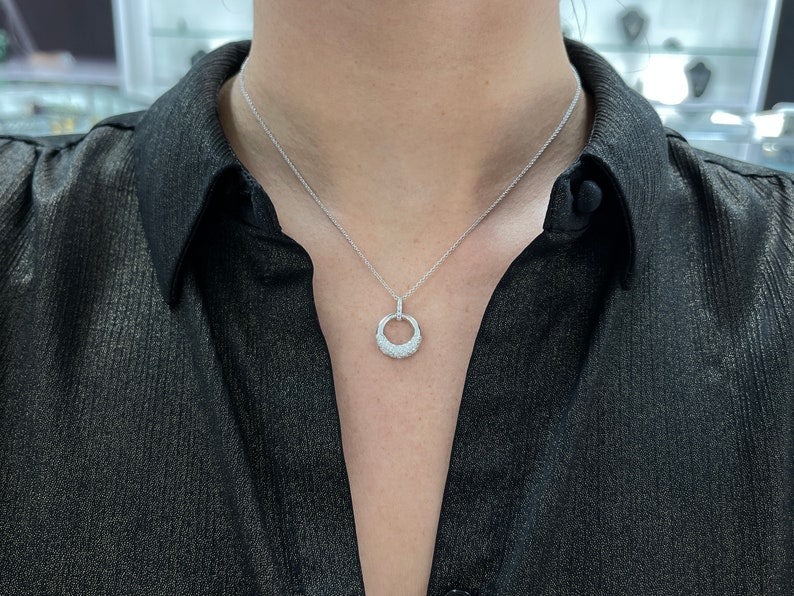 0.30 Carat Natural Round Brilliant Cut Diamond Pendant Necklace in 14K Gold - Perfect for Weddings, Anniversaries & Special Occasions