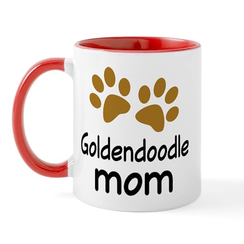 White/Red Inside - Cute Goldendoodle Mom Mug