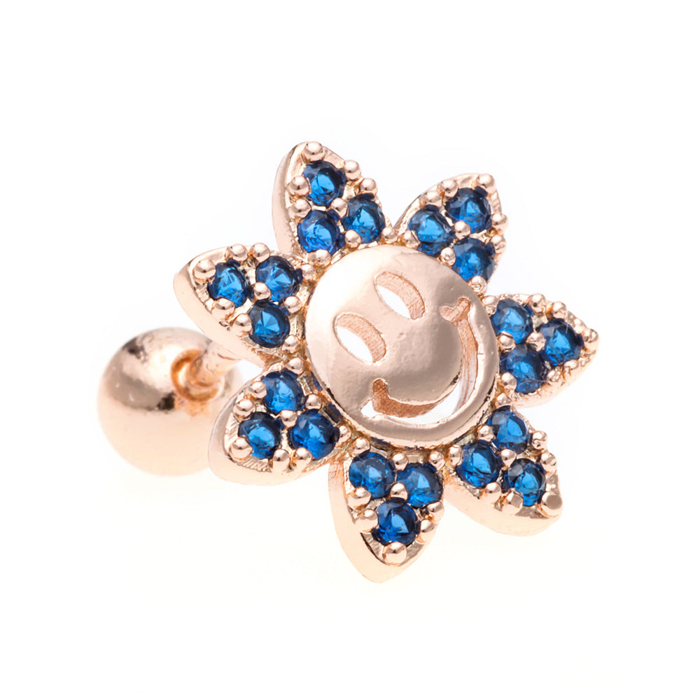 20G Cartilage Flower Stud Earrings for Conch, Daith & Helix Piercings | Hypoallergenic Stainless Steel Body Jewelry | Perfect for Everyday Wear & Special Occasions
