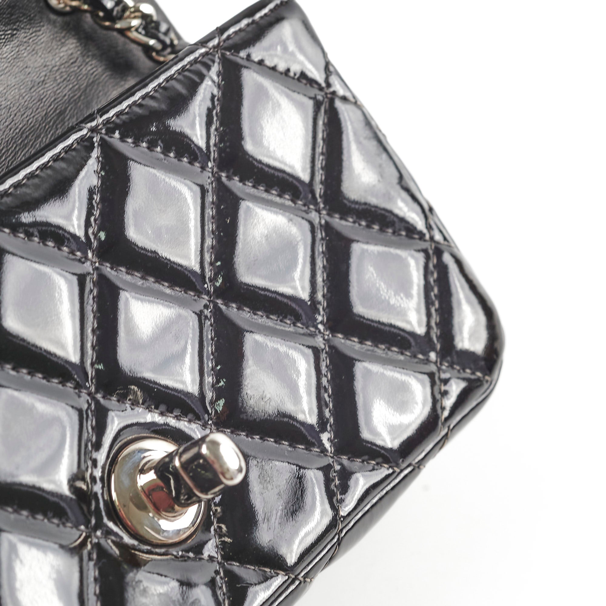 Chanel Extra Mini Patent Leather Flap Bag Black - Luxury Crossbody Purse for Women, Perfect for Evening Parties & Date Nights