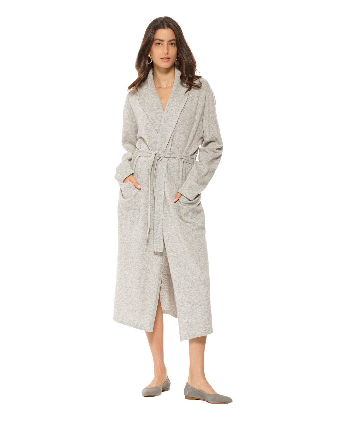 Luxury Women's Pure Cashmere Knit Robe - Soft & Warm Winter Loungewear - Perfect for Spa Days, Relaxing at Home & Gift Giving