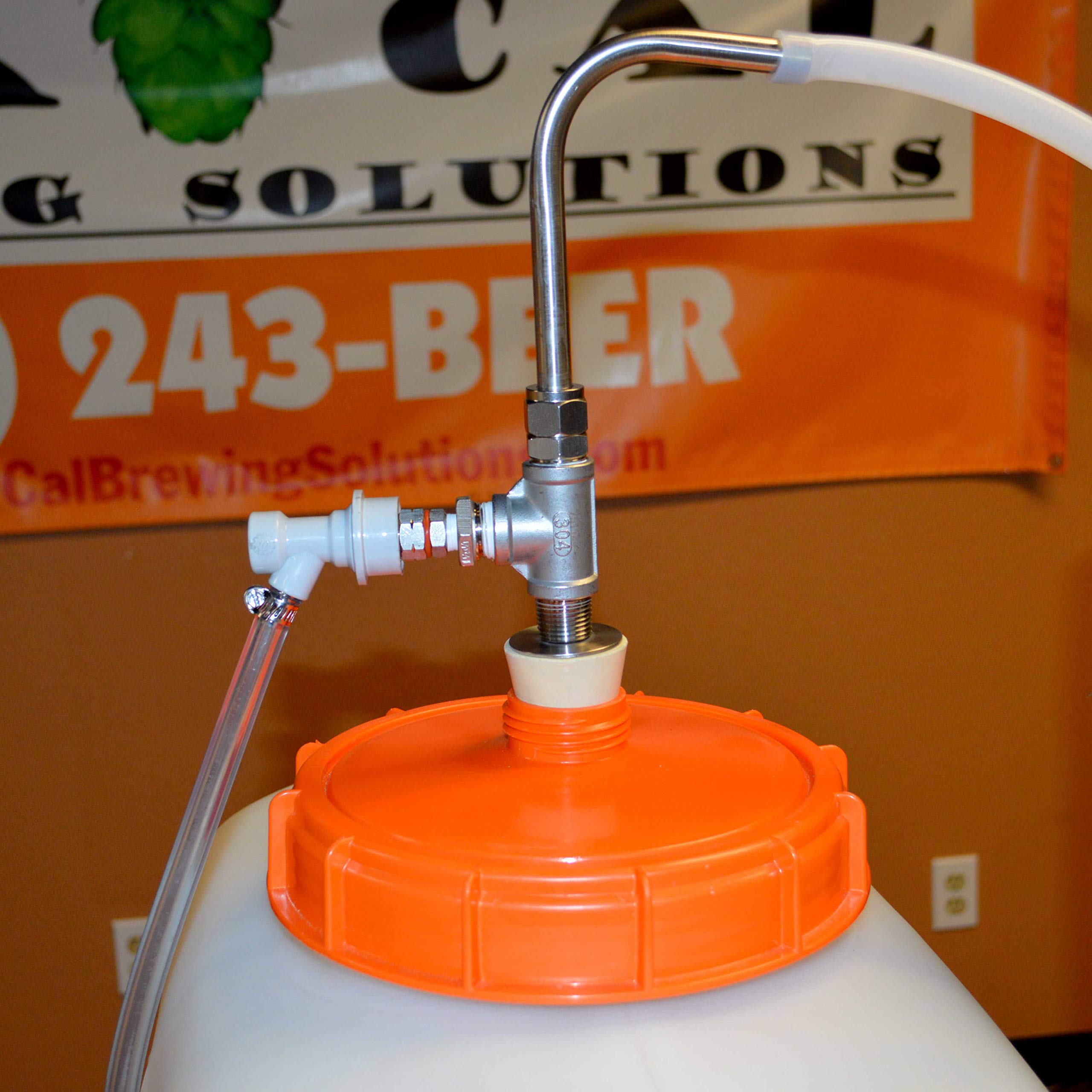 CO2 Nitrogen Gas Transfer Tool for Speidel Plastic Fermenter & Storage Tank - Home Brewing, Kegging & Beer Making Accessories