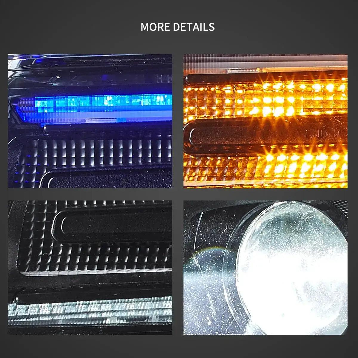 2014-2022 Jeep Grand Cherokee (WK2) Full LED Headlight Assembly with DRL & Startup Animation - High Performance Replacement Headlights for Night Driving & Off-Road Adventures