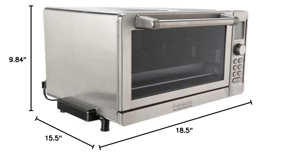 Cuisinart TOB-135N Deluxe Convection Toaster Oven Broiler - Stainless Steel Countertop Oven with Baking, Broiling & Toasting Functions - Perfect for Small Kitchens, Dorms & Office Break Rooms