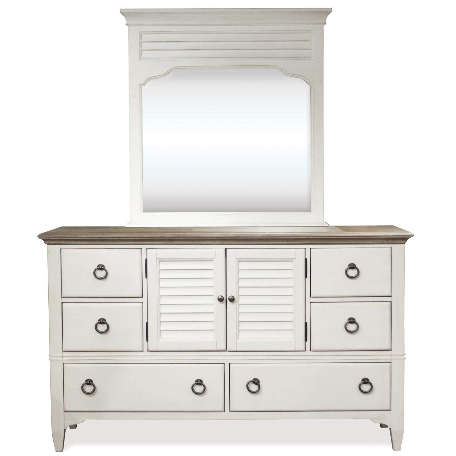 Myra Wood 8-Drawer Dresser in Natural & Paperwhite - Solid Wood Bedroom Dresser with Ample Storage - Perfect for Master Bedroom, Guest Room or Nursery Organization