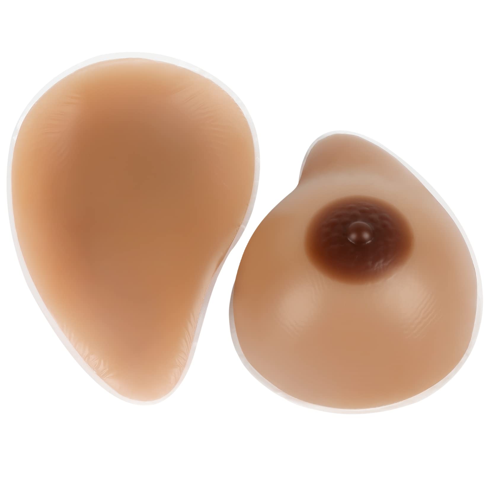 IVITA Silicone Breast Forms for Mastectomy - Irregular Side Fake Boobs, Prosthesis Bra Enhancer Pads | Post-Surgery Comfort & Natural Look for Swimwear, Dresses & Everyday Wear