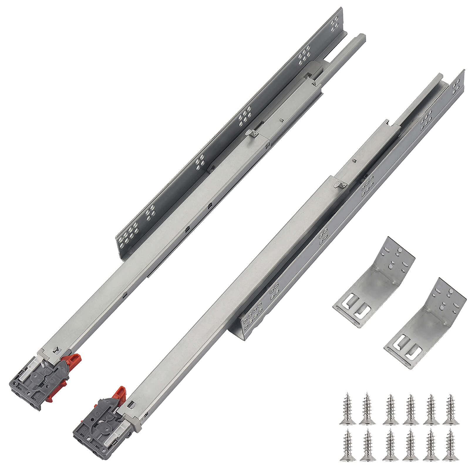 OCG 12 Inch Undermount Drawer Slides (6 Pairs) - Full Extension Soft Close Concealed Drawer Runners with Mounting Screws & Brackets - Perfect for Kitchen Cabinets, Dressers, and Office Furniture Organization