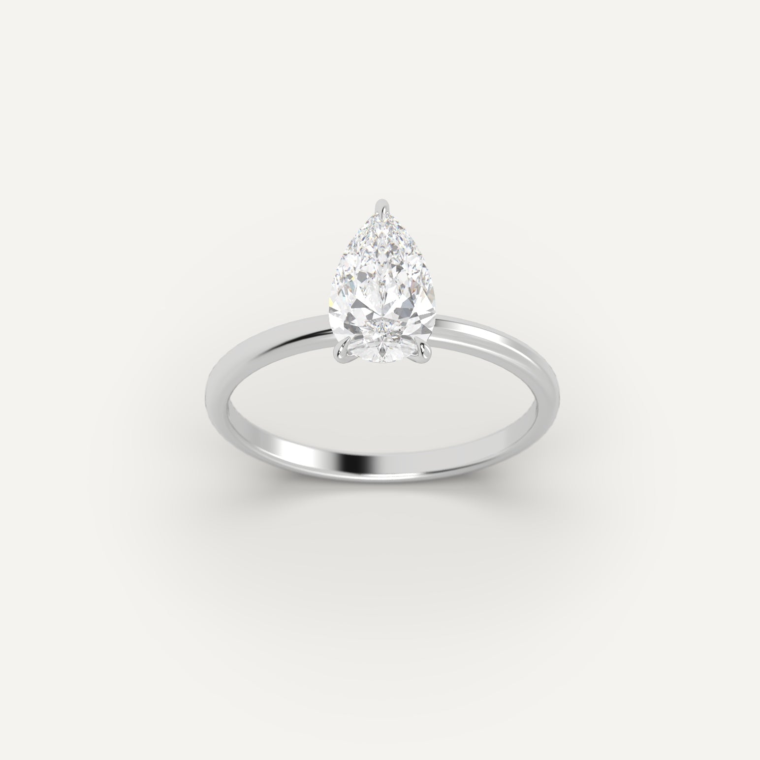 2 Carat Pear Cut Diamond Engagement Ring for Women - Elegant Solitaire Wedding Band, Perfect for Proposals, Anniversaries & Special Occasions